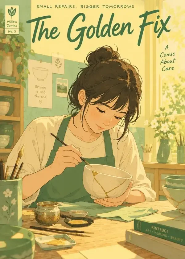 白釉与麦芽糖作品封面,治愈、文艺、恋爱题材,北枝创作,连载中