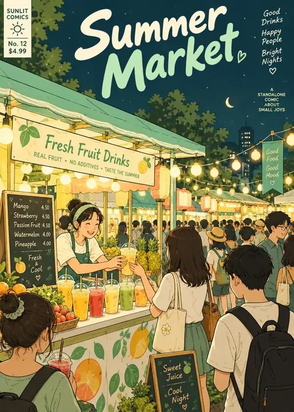 夜市第二排封面小图,最新章节第66话 · 收摊之前