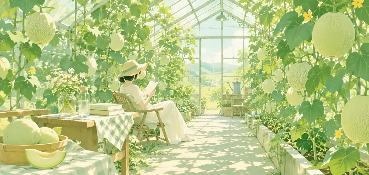 冷藏夏日与蝴蝶横幅插画,治愈、青春、幻想题材夏日记事
